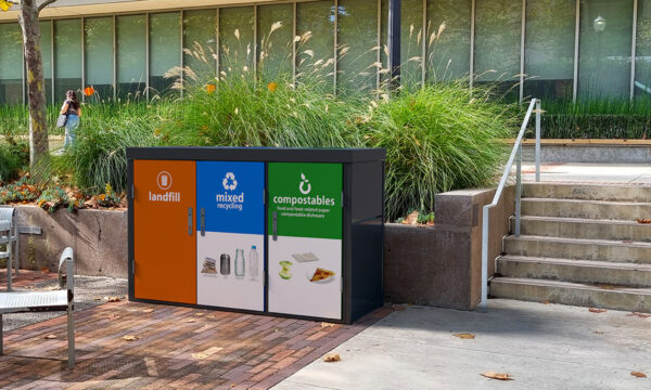 metroSTOR RC-Series Cart Recycling, Firenze Black Frame Coating, Firenze Black Panels, Recycling Specific Door Graphic