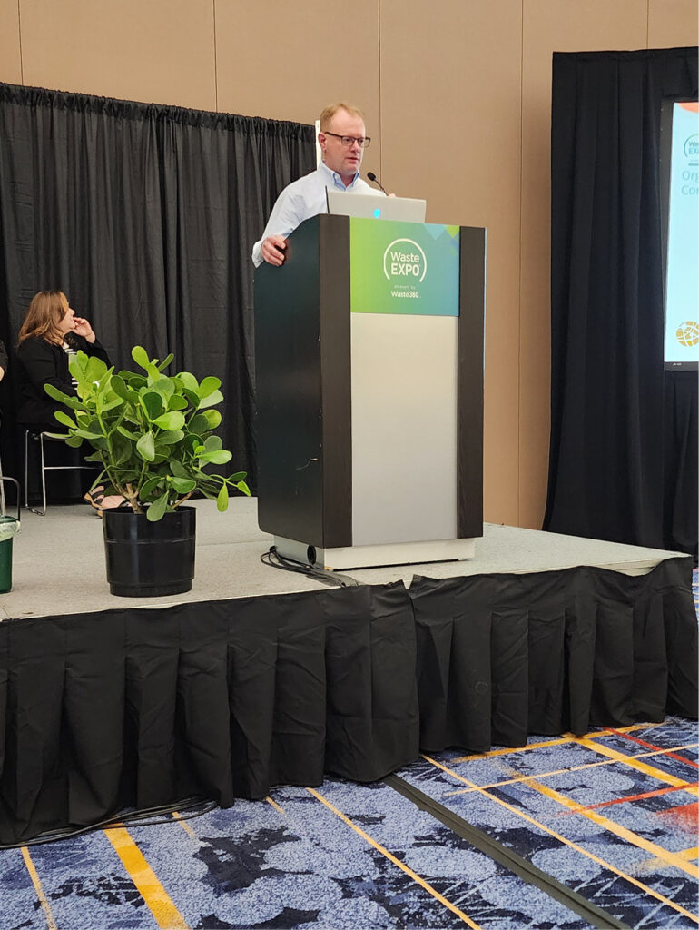 Nigel speaking at WasteExpo