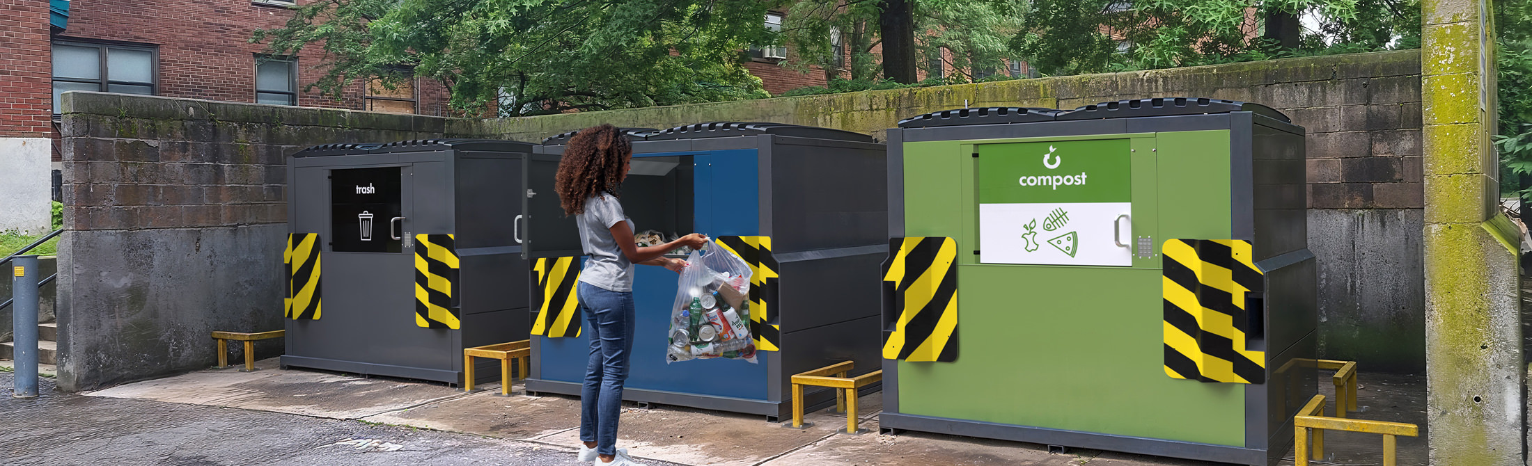 Secure dumpster enclosure